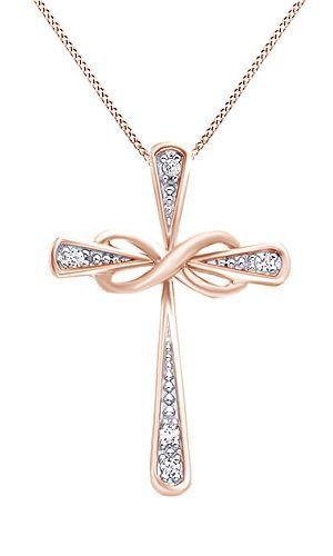 Rose Gold Infinity Cross